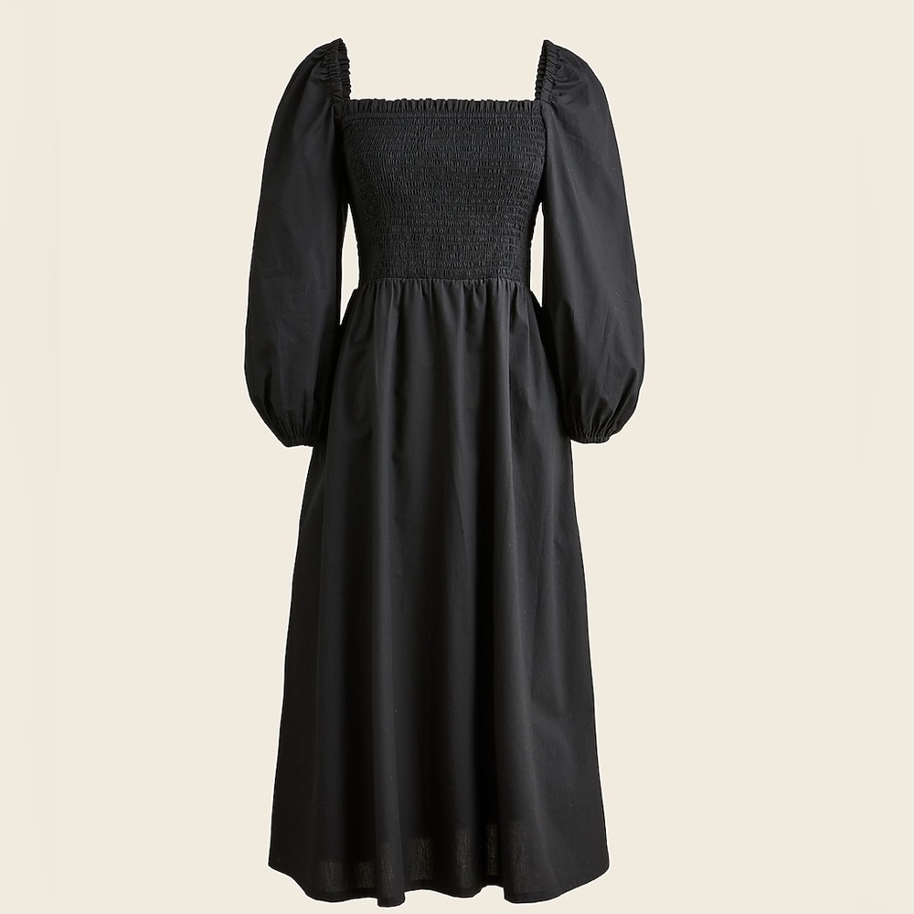J. Crew Black Long Sleeve Dress